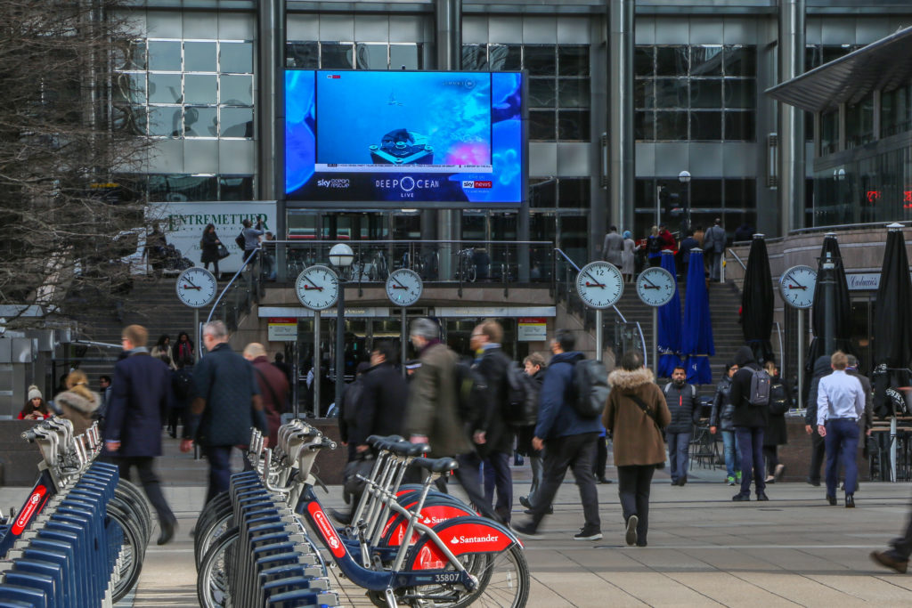 Sky’s incredible deep dive project live streams across Ocean screens